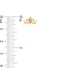 Thumbnail Image 2 of Child's Disney Twinkle Princess Pink Sapphire Beaded Tiara Stud Earrings in 14K Gold