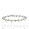 Thumbnail Image 2 of 4.0mm Peridot and Lab-Created White Sapphire Bracelet in Sterling Silver - 7.5"