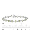 Thumbnail Image 3 of 4.0mm Peridot and Lab-Created White Sapphire Bracelet in Sterling Silver - 7.5"