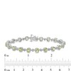 Thumbnail Image 2 of 4.0mm Peridot and Lab-Created White Sapphire Bracelet in Sterling Silver - 7.5"