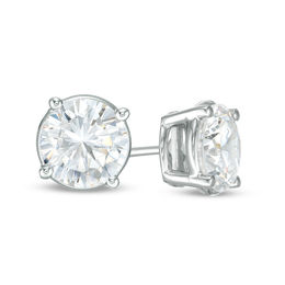 Diamond Studs Earrings Zales Outlet T W Diamond Solitaire Stud Earrings In 14k White Gold