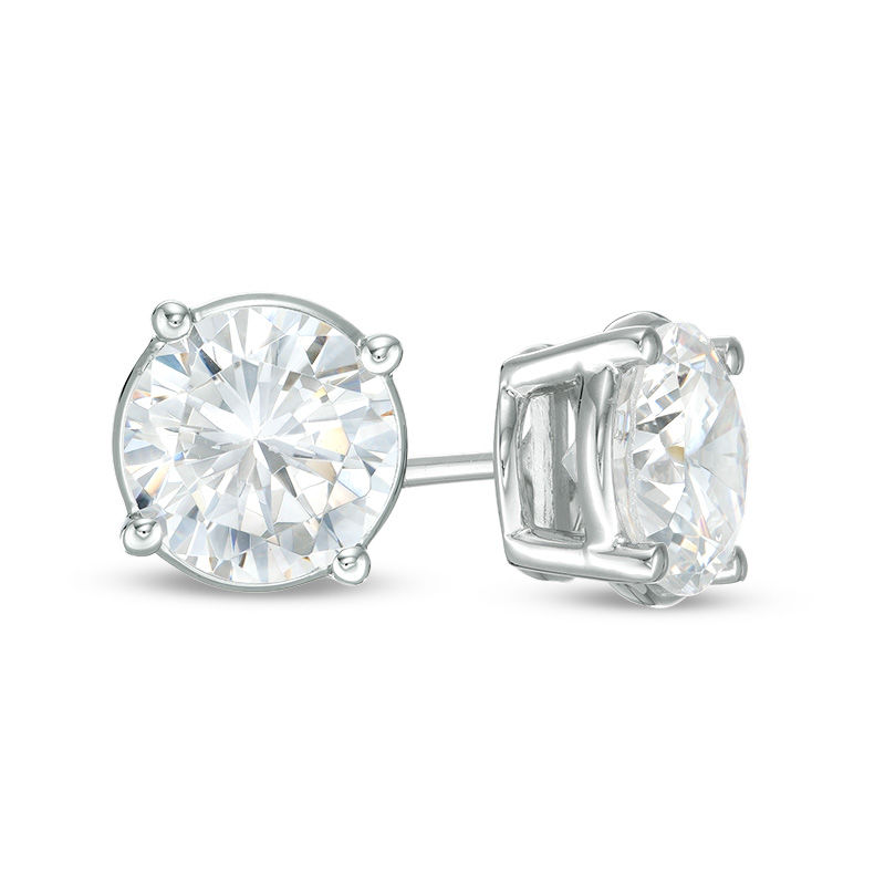 5 CT. T.W. Diamond Solitaire Stud Earrings in 14K White Gold