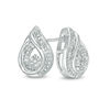 Thumbnail Image 0 of Diamond Accent Teardrop Stud Earrings in Sterling Silver