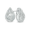 Thumbnail Image 1 of Diamond Accent Teardrop Stud Earrings in Sterling Silver