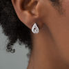 Thumbnail Image 2 of Diamond Accent Teardrop Stud Earrings in Sterling Silver