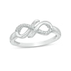 Thumbnail Image 1 of Diamond Accent Sideways Layered Infinity Ring in Sterling Silver
