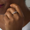 Thumbnail Image 1 of Diamond Accent Sideways Layered Infinity Ring in Sterling Silver
