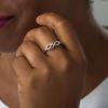 Thumbnail Image 2 of Diamond Accent Sideways Layered Infinity Ring in Sterling Silver