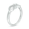 Thumbnail Image 2 of Diamond Accent Sideways Layered Infinity Ring in Sterling Silver