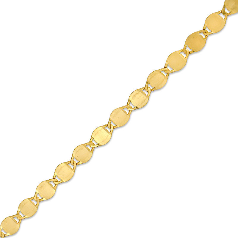 Main Image 1 of Made in Italy Mirror Valentino Chain Bracelet in 14K Gold - 7.5"