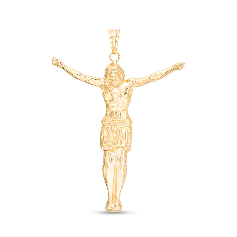 Main Image 1 of Crucifix Necklace Charm in 10K Gold