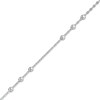 Thumbnail Image 1 of Bead Station Anklet in Sterling Silver - 10"
