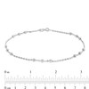 Thumbnail Image 3 of Bead Station Anklet in Sterling Silver - 10"