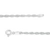 Thumbnail Image 2 of Rope Chain Anklet in Sterling Silver - 10"