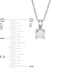 Thumbnail Image 2 of 1/2 CT. Certified Diamond Solitaire Pendant in 14K White Gold (I/I1)
