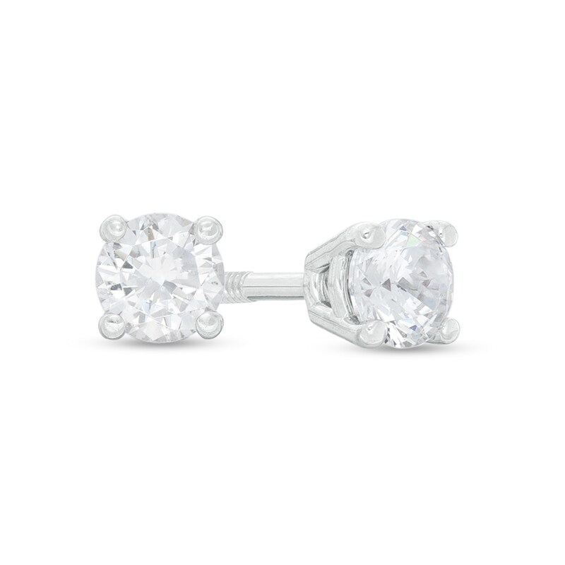 1 4 Ct T W Certified Diamond Solitaire Stud Earrings In 14k