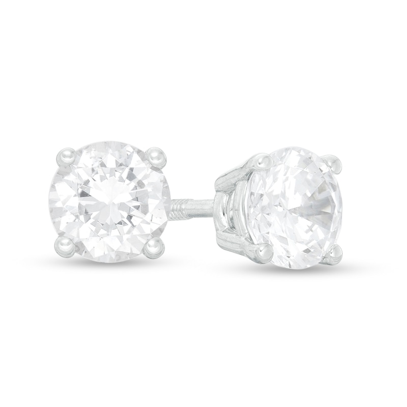 2 CT. T.W. Certified Diamond Solitaire Stud Earrings in 14K White Gold (I/I1)