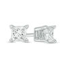 Thumbnail Image 1 of 2 CT. T.W. Certified Princess-Cut Diamond Solitaire Stud Earrings in 14K White Gold (I/I1)