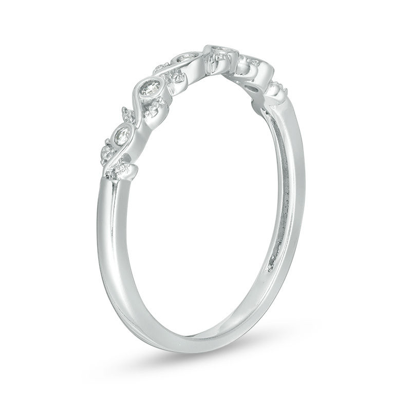 1/20 CT. T.W. Diamond Vine Anniversary Band in 10K White Gold