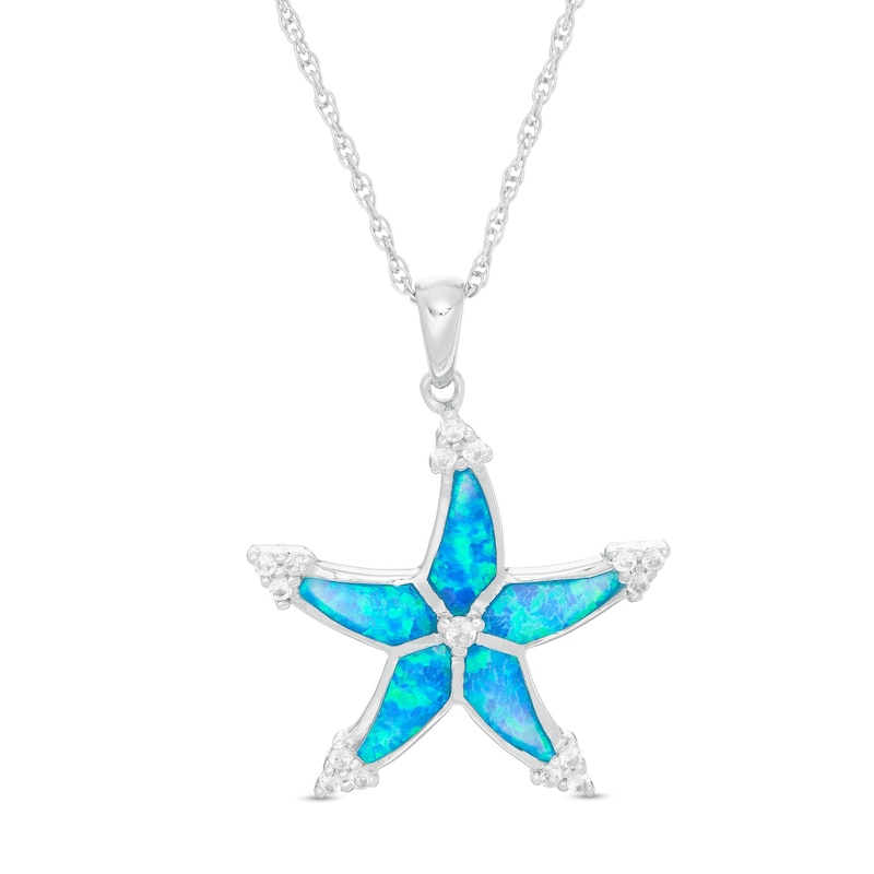 necklace for her resin necklace Blue Starfish necklace sparkly necklace Beach lover Star necklace