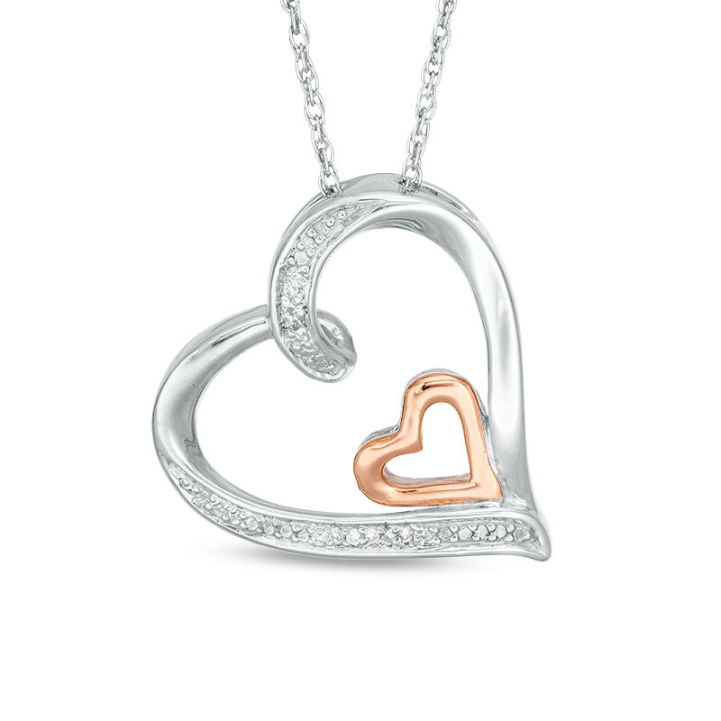 Peoples Jewellers Diamond Accent Tilted Heart Pendant in 10K Rose  Gold|Peoples Jewellers | Yorkdale Mall