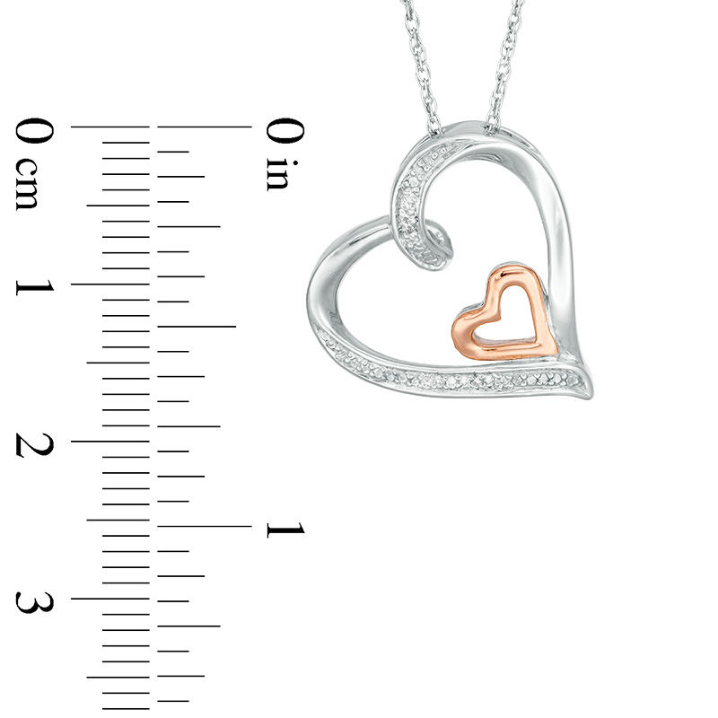 Zales Tilted Heart Pendant in 14K Gold