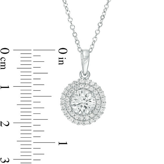アクセサリー Llife DOUBLE RING PENDANT Discover Double Ring Charm CZ Delicate Silver Pendant Necklace
