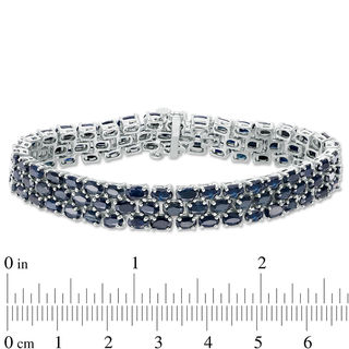 Elegant Blue and Silver Bracelet 8070 Sapphire‎ Blues Something Blue Bracelet - Sapphire Blue Bracelet - Silver  main image 2
