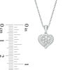 Thumbnail Image 3 of Lab-Created White Sapphire Heart Pendant and Stud Earrings Set in Sterling Silver