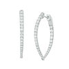 Thumbnail Image 1 of 2 CT. T.W. Diamond Inside-Out Point Hoop Earrings in 10K White Gold