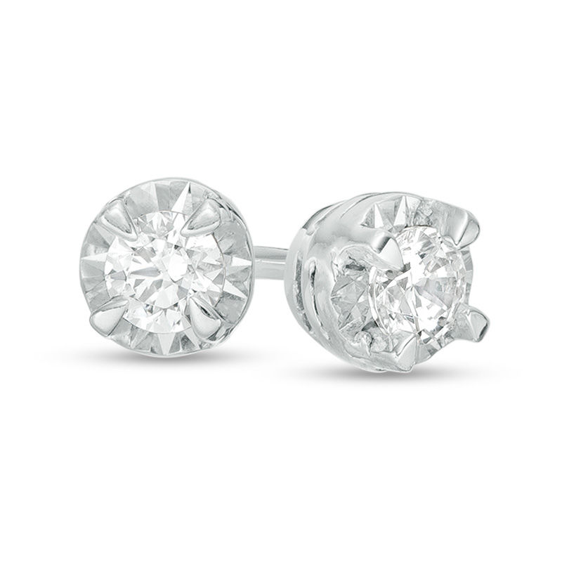 1/6 CT. T.W. Diamond Solitaire Stud Earrings in Sterling Silver