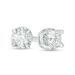 1/5 CT. T.W. Diamond Solitaire Stud Earrings in Sterling Silver