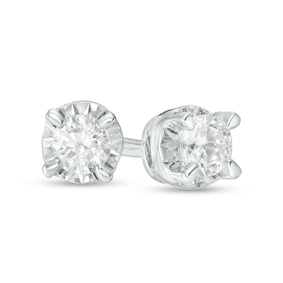 1/5 CT. T.W. Diamond Solitaire Stud Earrings in Sterling Silver 1/5 CT. T.W. Diamond Solitaire Stud Earrings in Sterling Silver