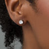 Thumbnail Image 2 of 1 CT. T.W. Diamond Illusion Solitaire Stud Earrings in 10K White Gold