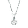 Thumbnail Image 0 of 1/10 CT. Diamond Miracle Solitaire Pendant in Sterling Silver