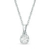 Thumbnail Image 1 of 1/10 CT. Diamond Miracle Solitaire Pendant in Sterling Silver