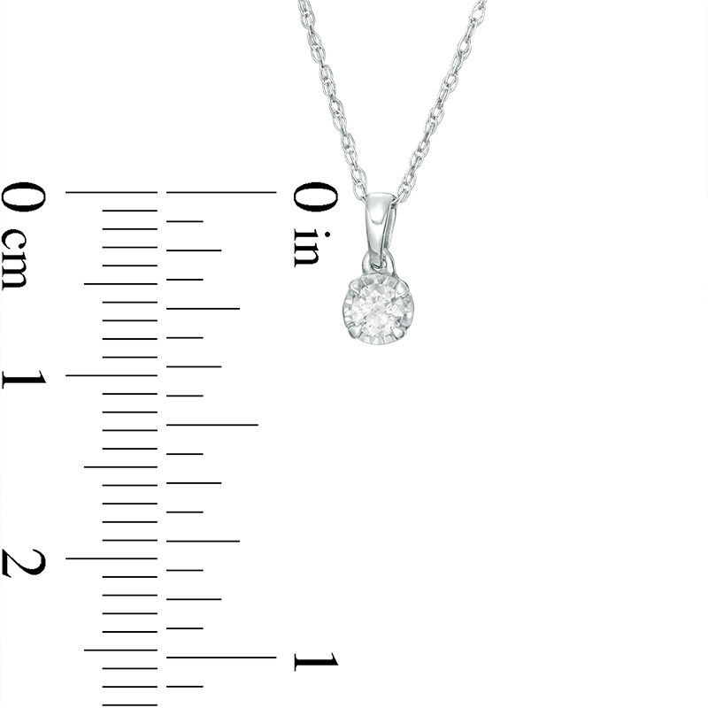 1/10 CT. Diamond Miracle Solitaire Pendant in Sterling Silver
