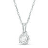 Thumbnail Image 1 of 1/6 CT. Diamond Solitaire Pendant in 10K White Gold