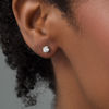 Thumbnail Image 2 of 1/2 CT. T.W. Diamond Solitaire Stud Earrings in 10K White Gold