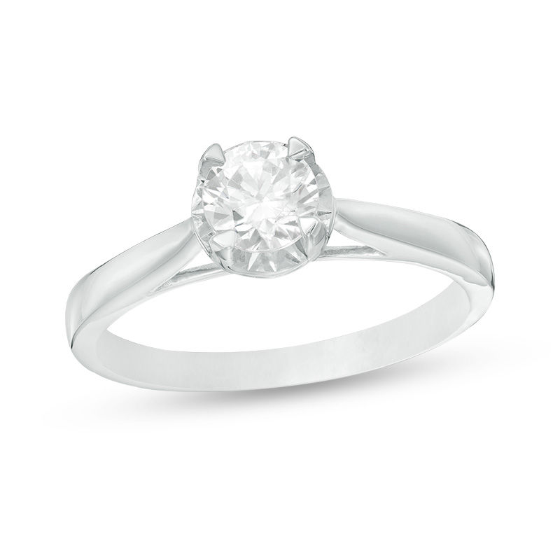 Main Image 1 of 1/2 CT. Diamond Solitaire Engagement Ring in 10K White Gold