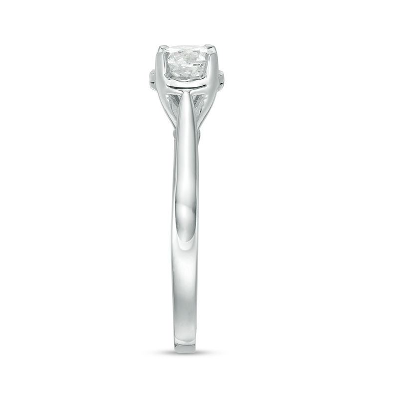 Main Image 3 of 1/2 CT. Diamond Solitaire Engagement Ring in 10K White Gold