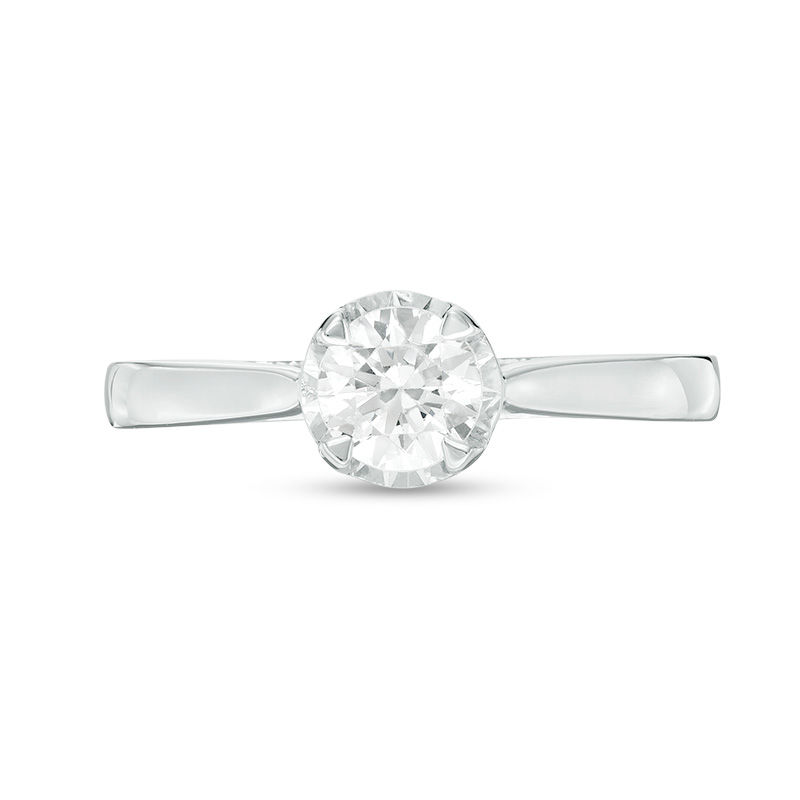 Main Image 5 of 1/2 CT. Diamond Solitaire Engagement Ring in 10K White Gold