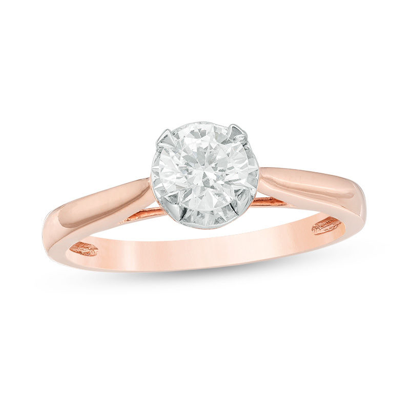 1/2 CT. Diamond Solitaire Engagement Ring in 10K Rose Gold