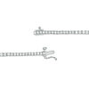 Thumbnail Image 3 of Lab-Created White Sapphire Tennis Necklace in Sterling Silver - 17"
