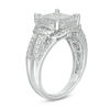 Thumbnail Image 1 of 1 CT. T.W. Composite Princess-Cut Diamond Frame Collar Engagement Ring in 10K White Gold