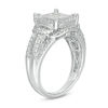 Thumbnail Image 2 of 1 CT. T.W. Composite Princess-Cut Diamond Frame Collar Engagement Ring in 10K White Gold