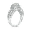 Thumbnail Image 1 of 1 CT. T.W. Composite Diamond Frame Bypass Twist Shank Engagement Ring in 10K White Gold