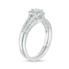 Thumbnail Image 1 of 1/3 CT. T.W. Princess-Cut Diamond Frame Split Shank Bridal Set in 10K White Gold