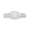 Thumbnail Image 2 of 1/3 CT. T.W. Princess-Cut Diamond Frame Split Shank Bridal Set in 10K White Gold