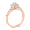 Thumbnail Image 1 of 1/2 CT. T.W. Pear-Shaped Diamond Double Frame Engagement Ring in 14K Rose Gold